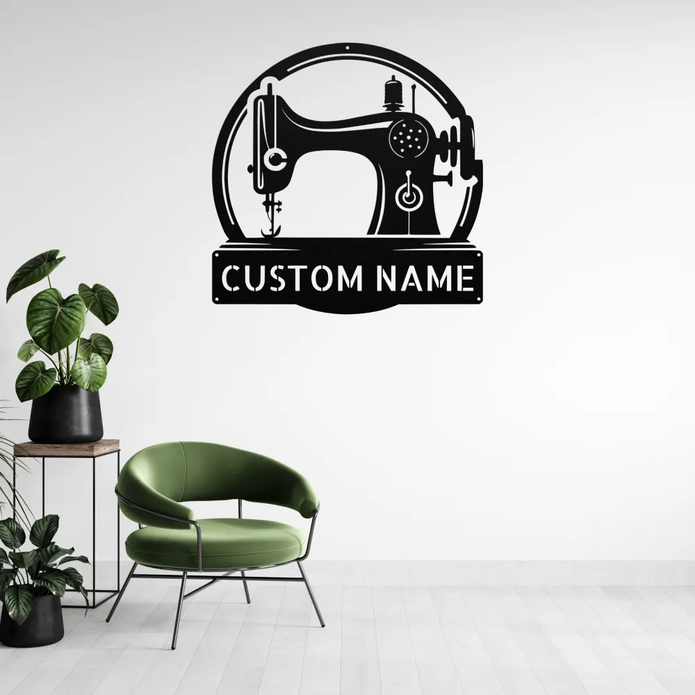 Custom Sewing Metal Sign